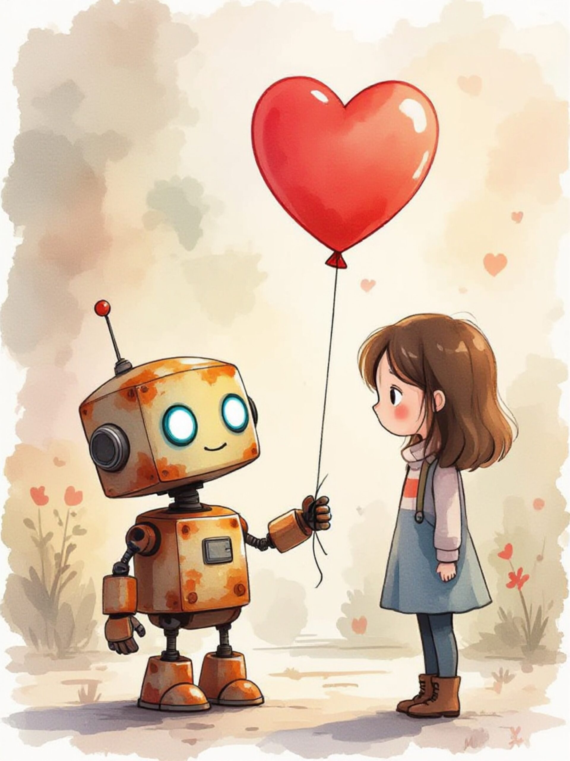 Illustration of a robot and human figure side by side — accompanying interview with Dr Claudia Sheftel-Luiz on Freudian and Modern Psychoanalysis